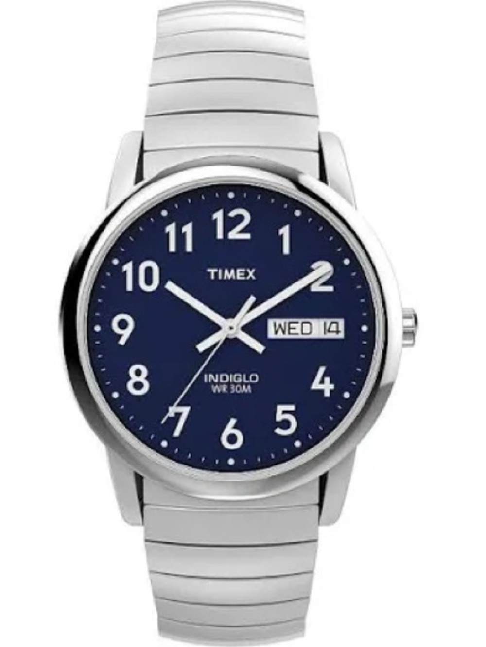 Timex Indiglo Men’s Day Date Stretch Band Watch Needs Battery